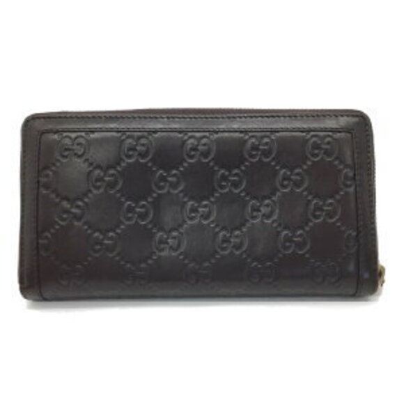 Gucci Shima Leather Long Zip Around Wallet Brown - Picture 2 of 9